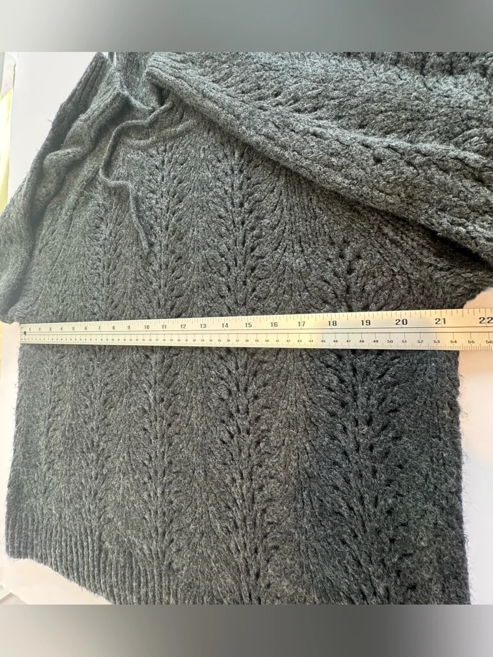 J.Crew Hooded Pointelle Knit Pullover Sweater Gray Women’s Large